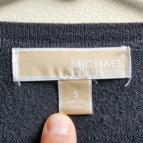 MICHAEL Michael Kors Black Zip-Up Cardigan Size Small - Picture 8 of 15
